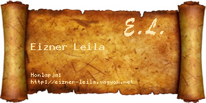 Eizner Leila névjegykártya